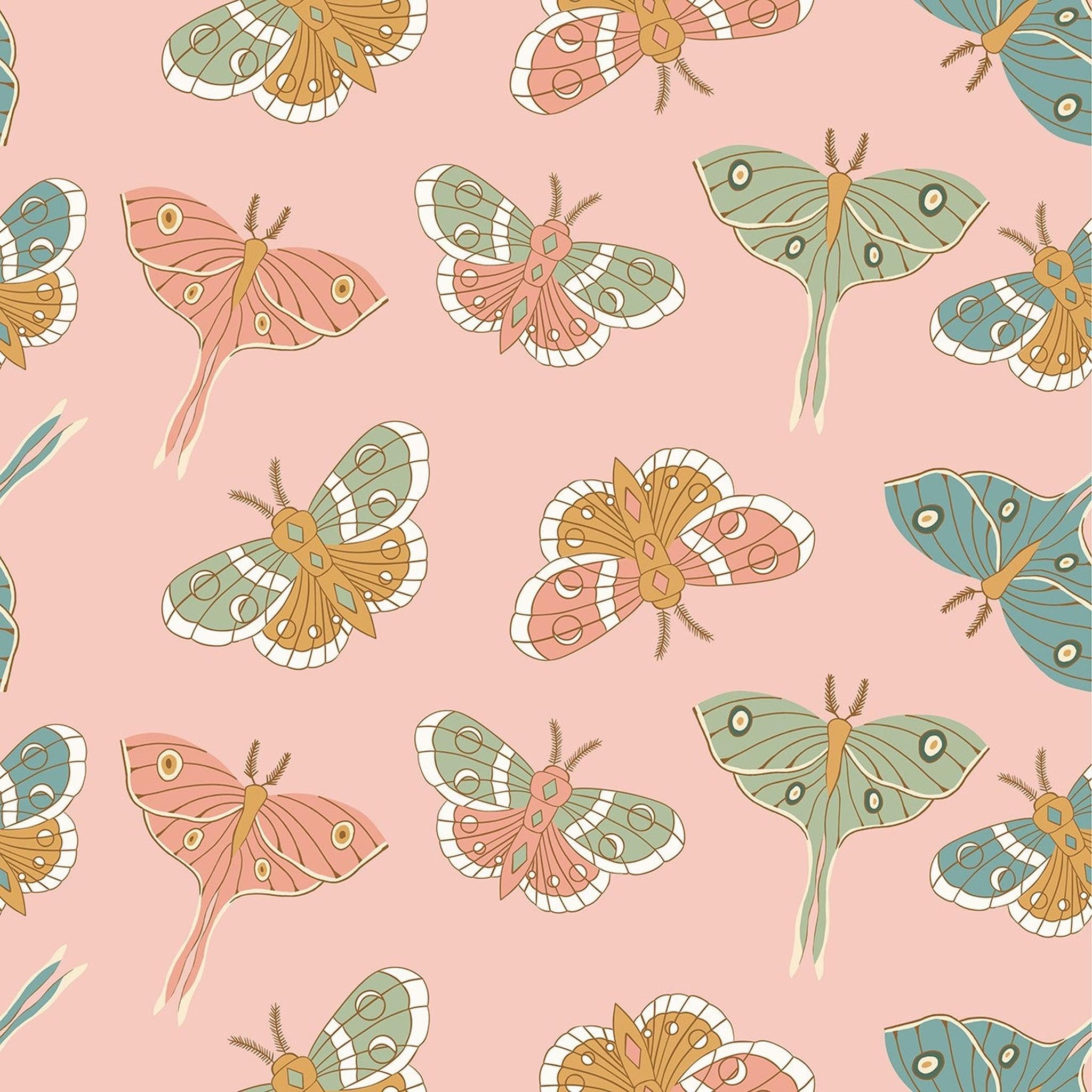 Moonbeam Dreams by Poppie Cotton - Blush Lunar Moth
