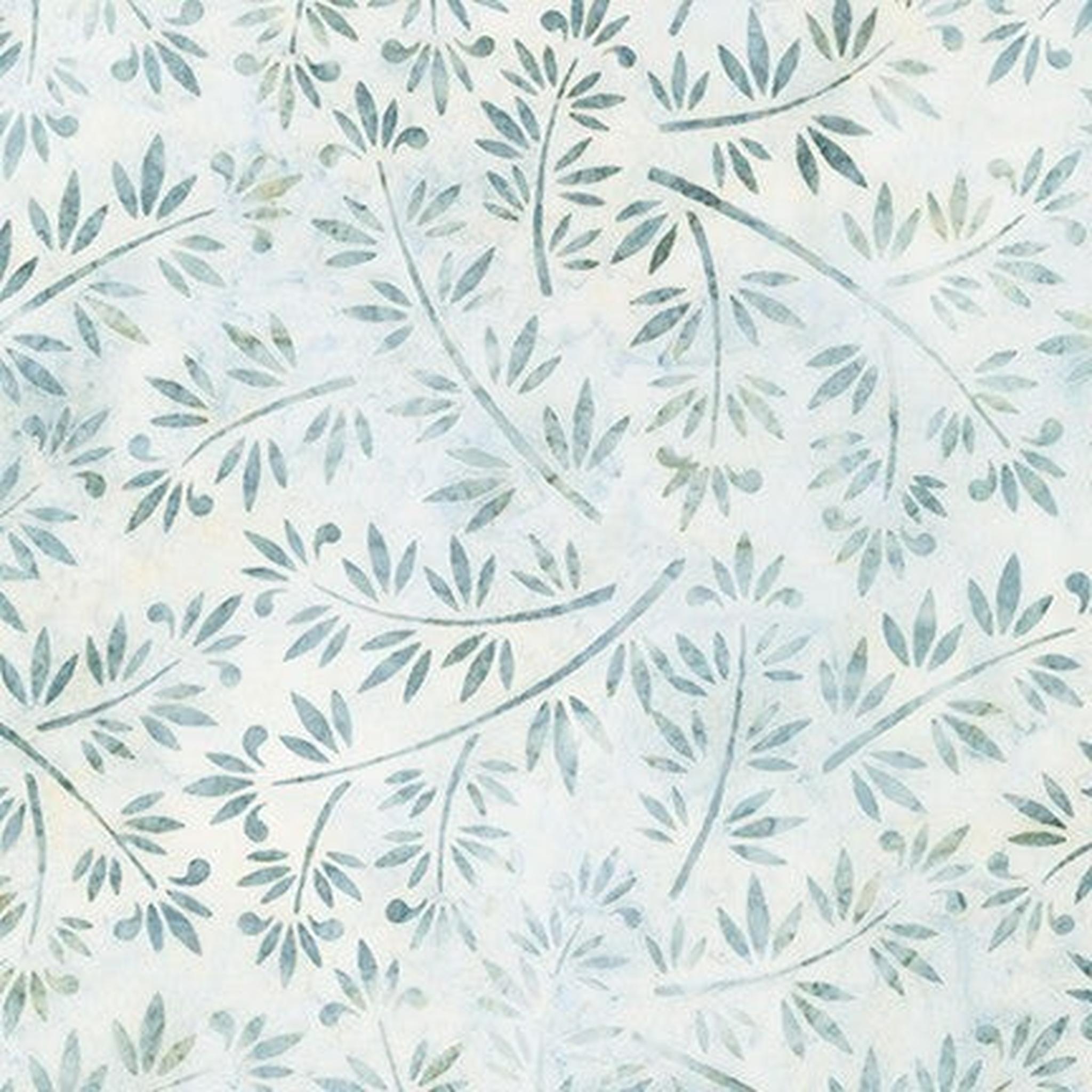 Morning Mist Batik Leafy Sprigs - Mist
