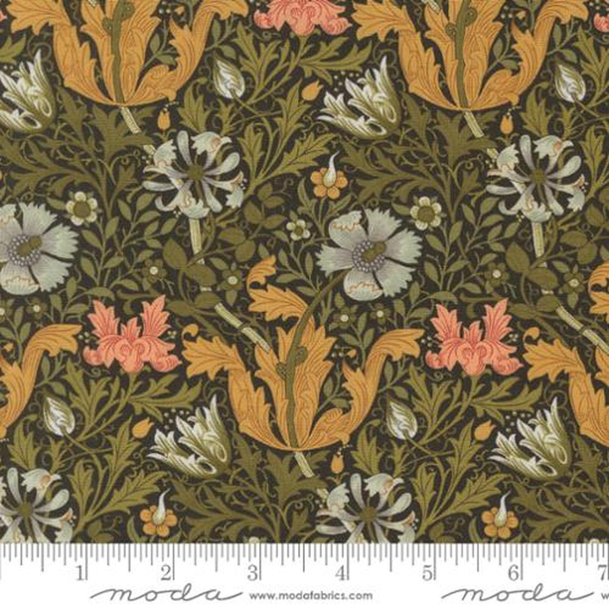 Morris Manor by Barbara Brackman - Compton Florals: Ebony