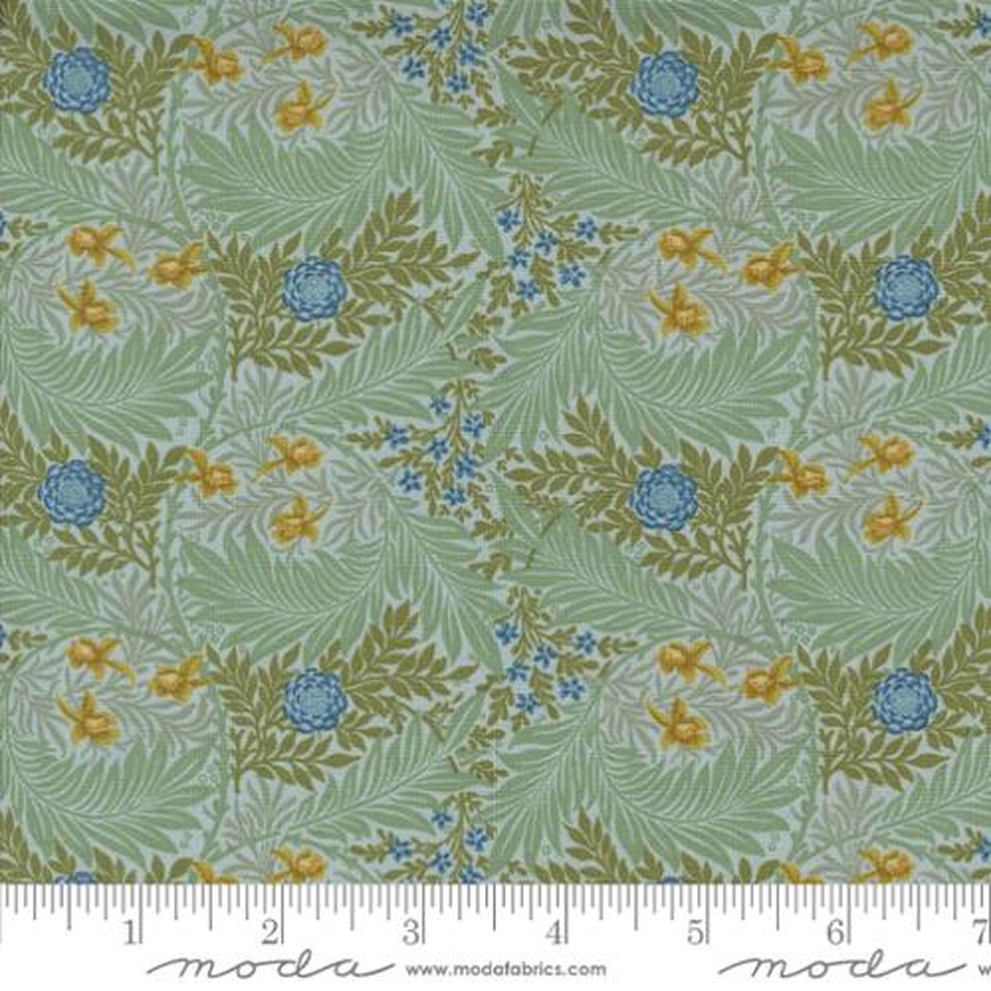 Morris Manor by Barbara Brackman - Larkspur Florals: Sky