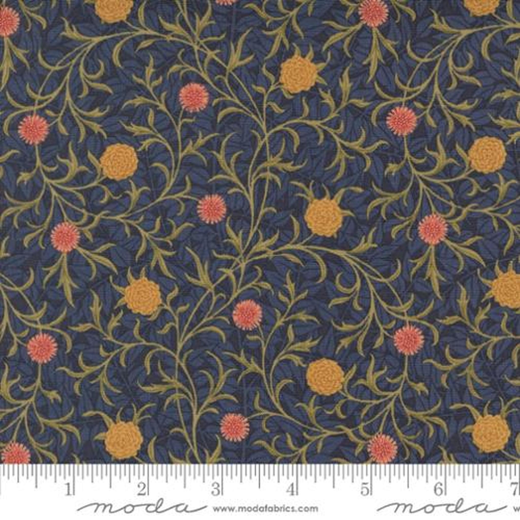 Morris Manor by Barbara Brackman - Scroll Florals: Twilight