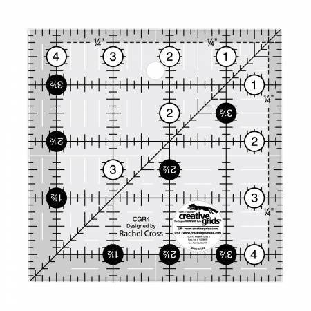 Creative Grids Ruler 4 1/2 inch Square
