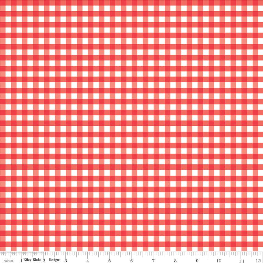 Designer Flannel by The RBD Designers - Gingham Red