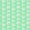 Nana Mae 7 by Henry Glass - Flower Cluster - Green