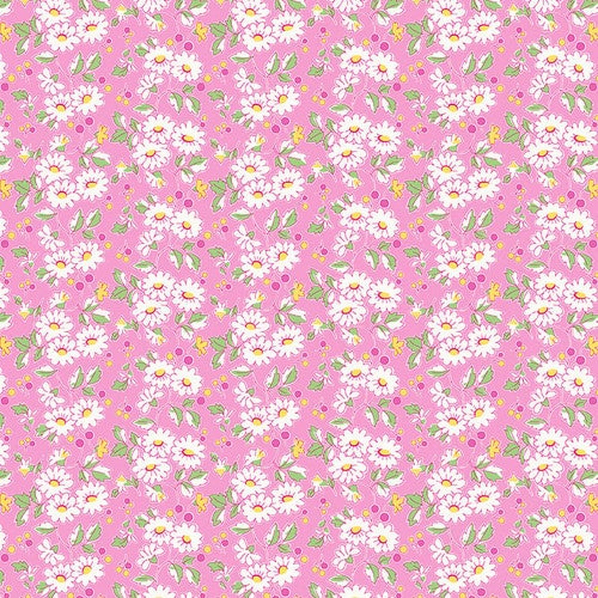 Nana Mae 7 by Henry Glass - Flower Cluster - Pink