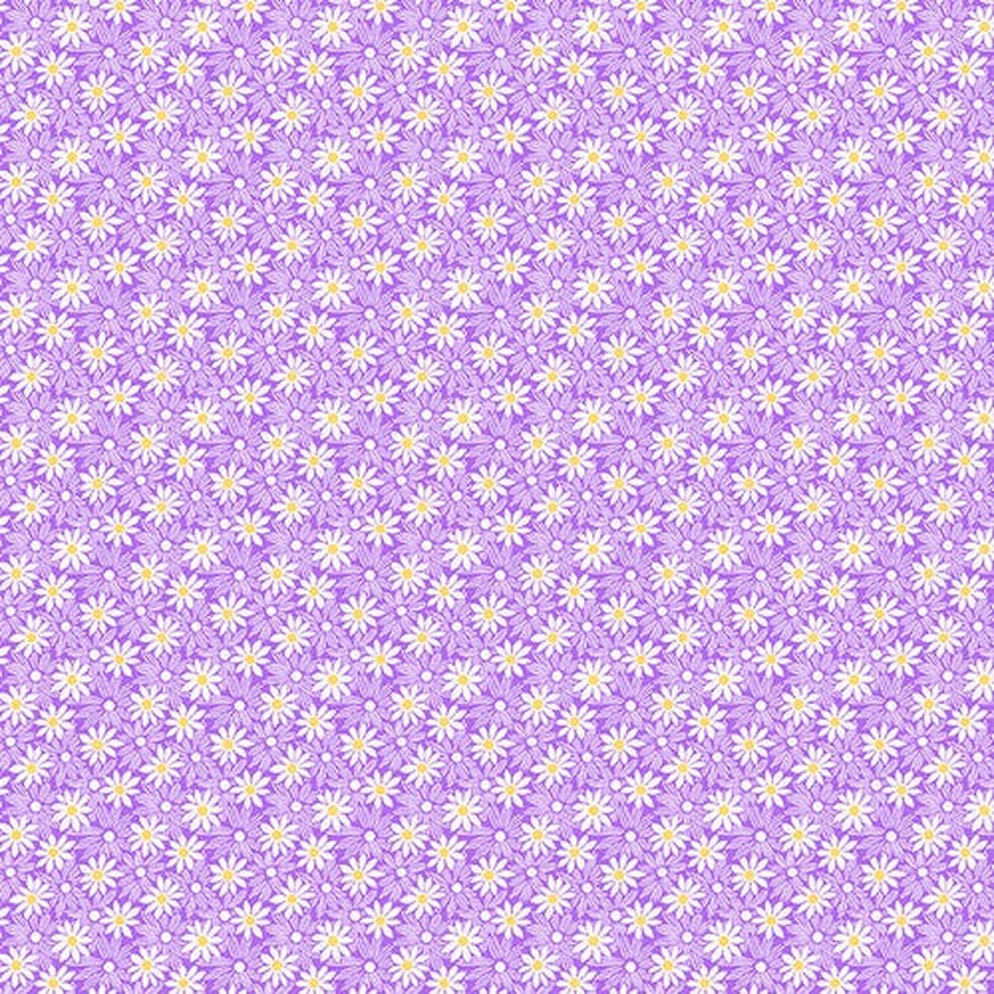 Nana Mae 7 by Henry Glass - Monotone Daisies - Lilac