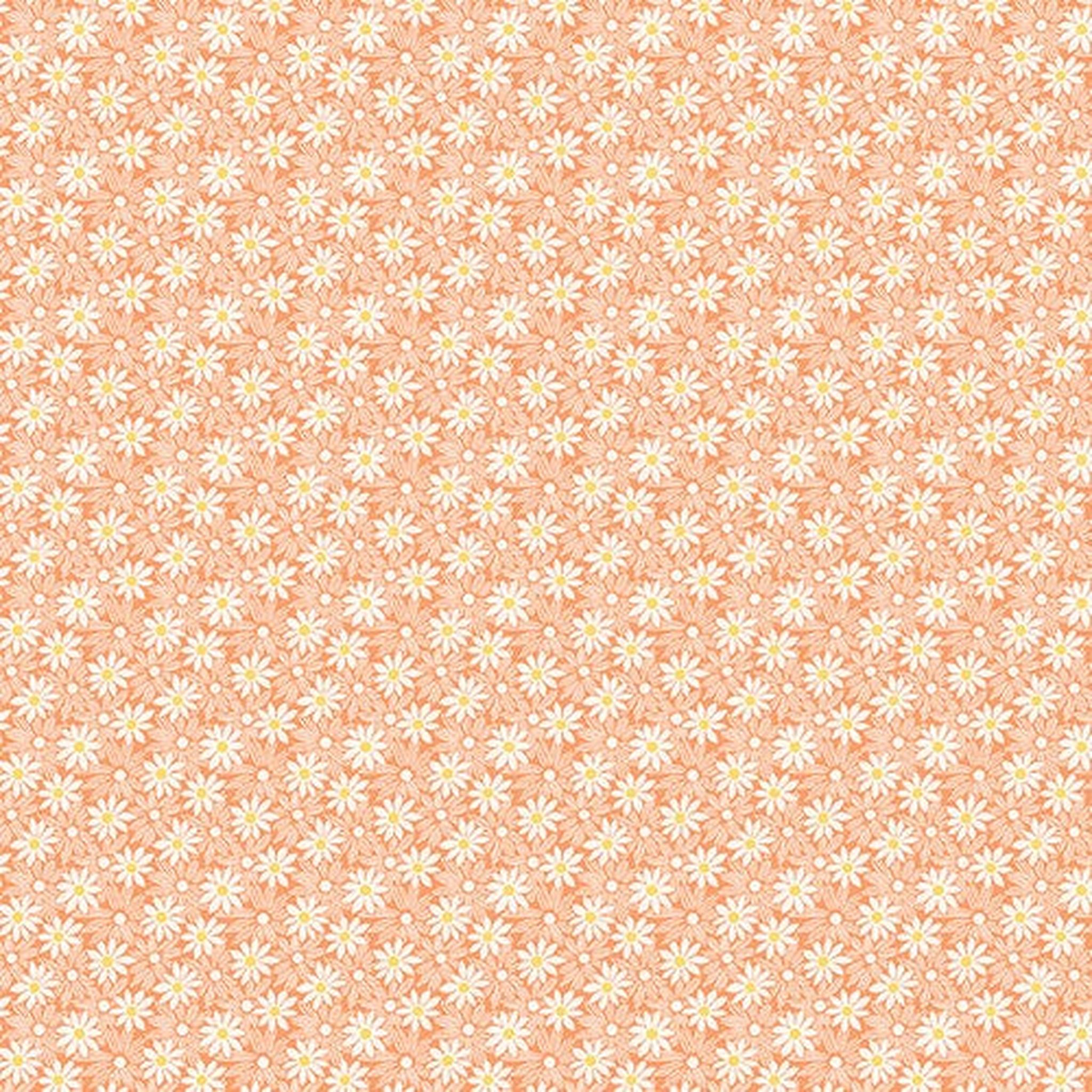 Nana Mae 7 by Henry Glass - Monotone Daisies - Peach