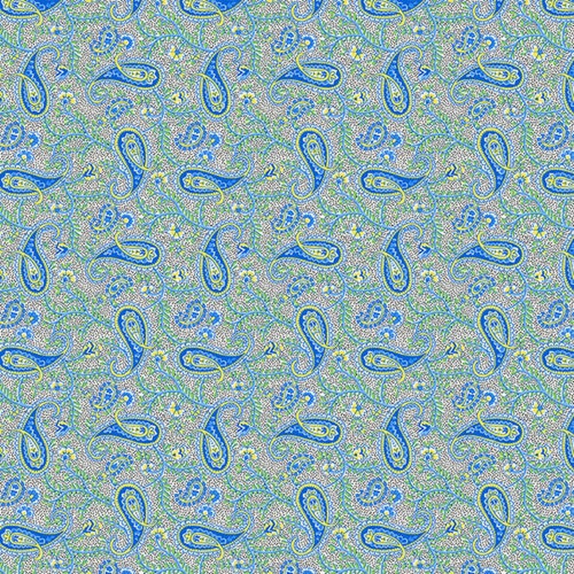 Nana Mae 7 by Henry Glass - Paisley - Blue