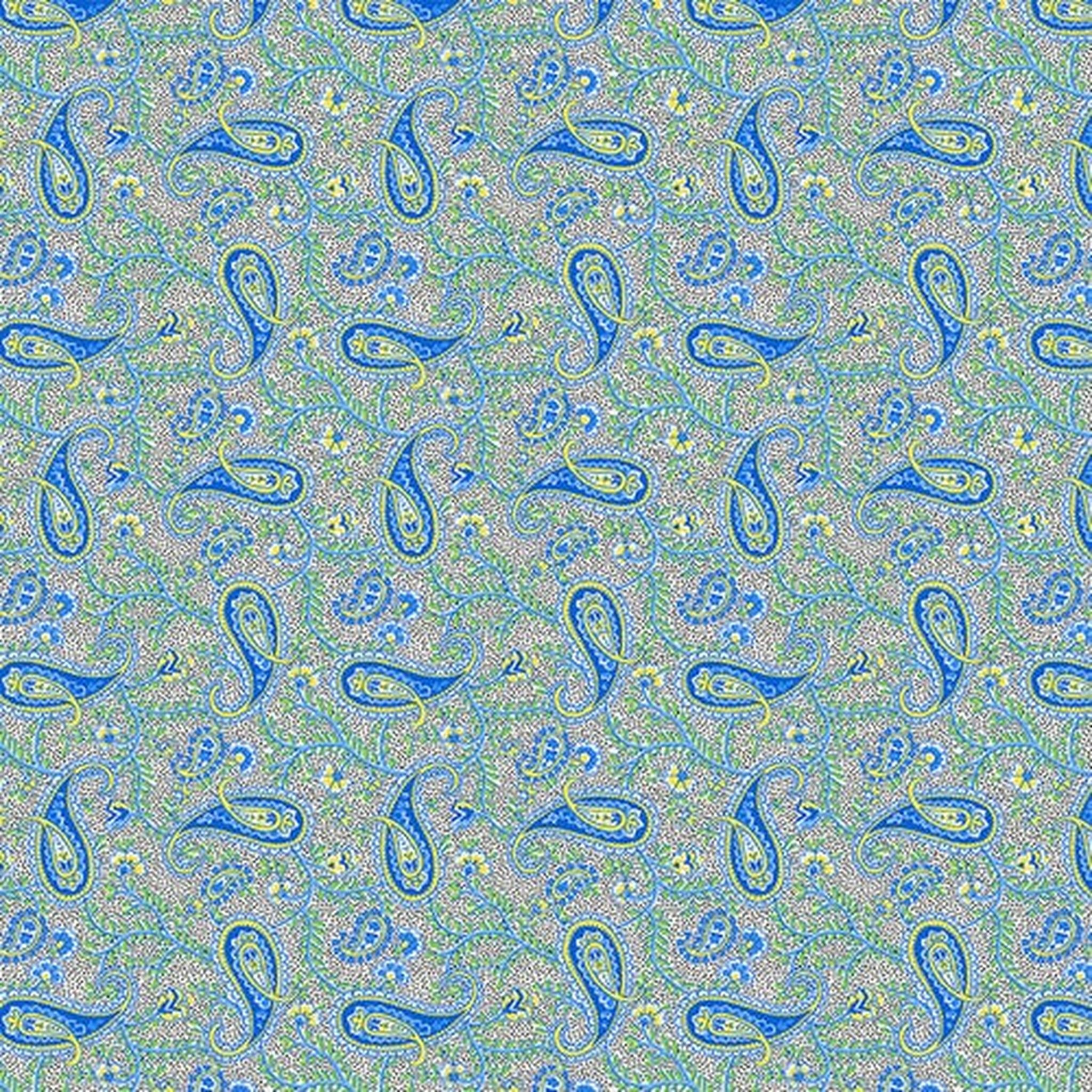 Nana Mae 7 by Henry Glass - Paisley - Blue