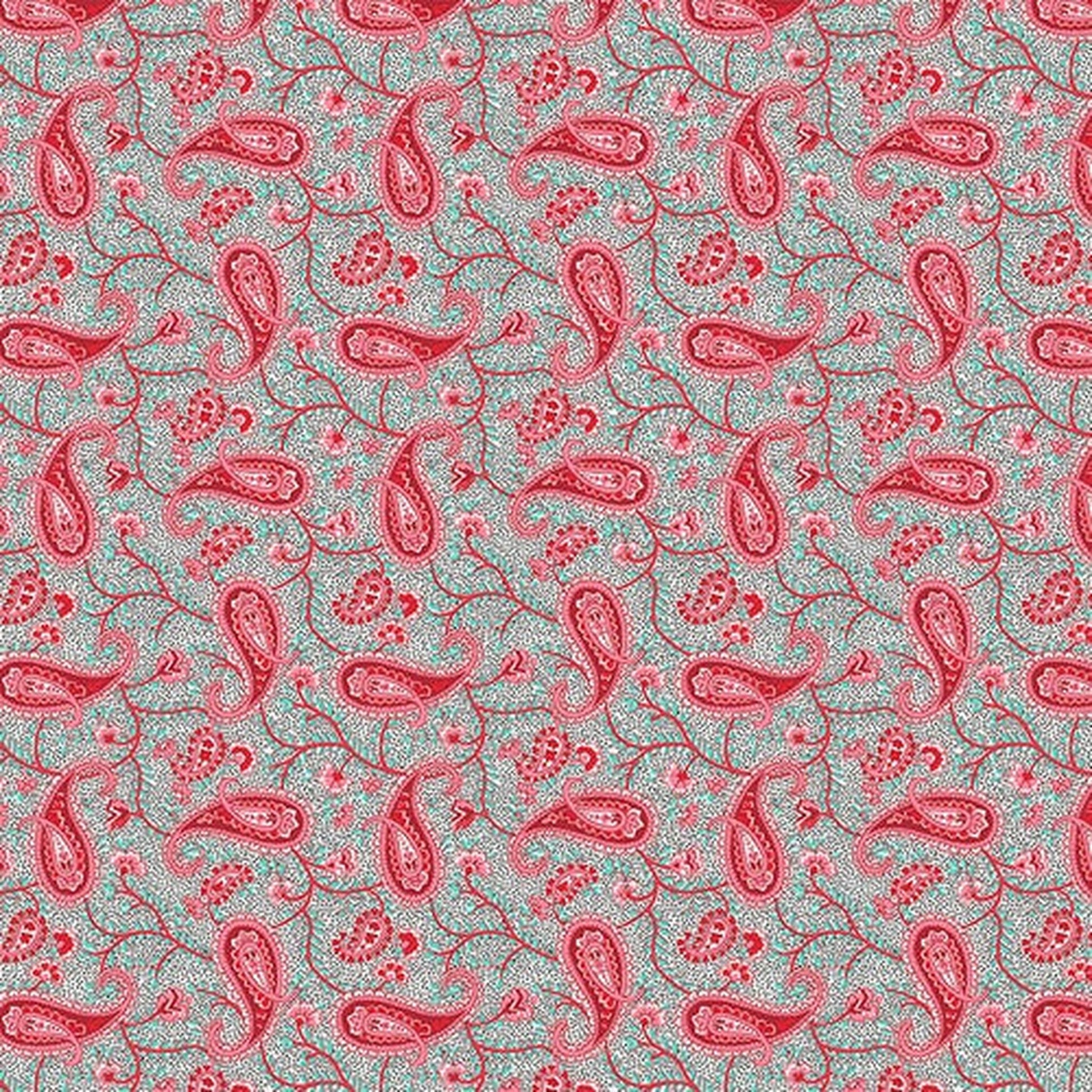 Nana Mae 7 by Henry Glass - Paisley - Red