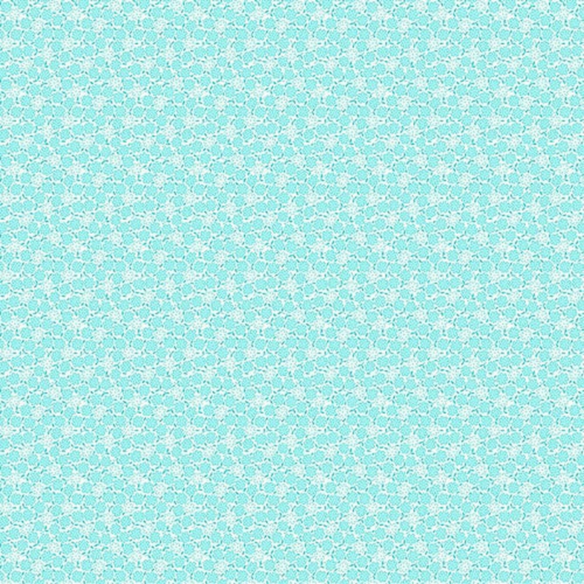 Nana Mae 7 by Henry Glass - Small Flowers - Aqua