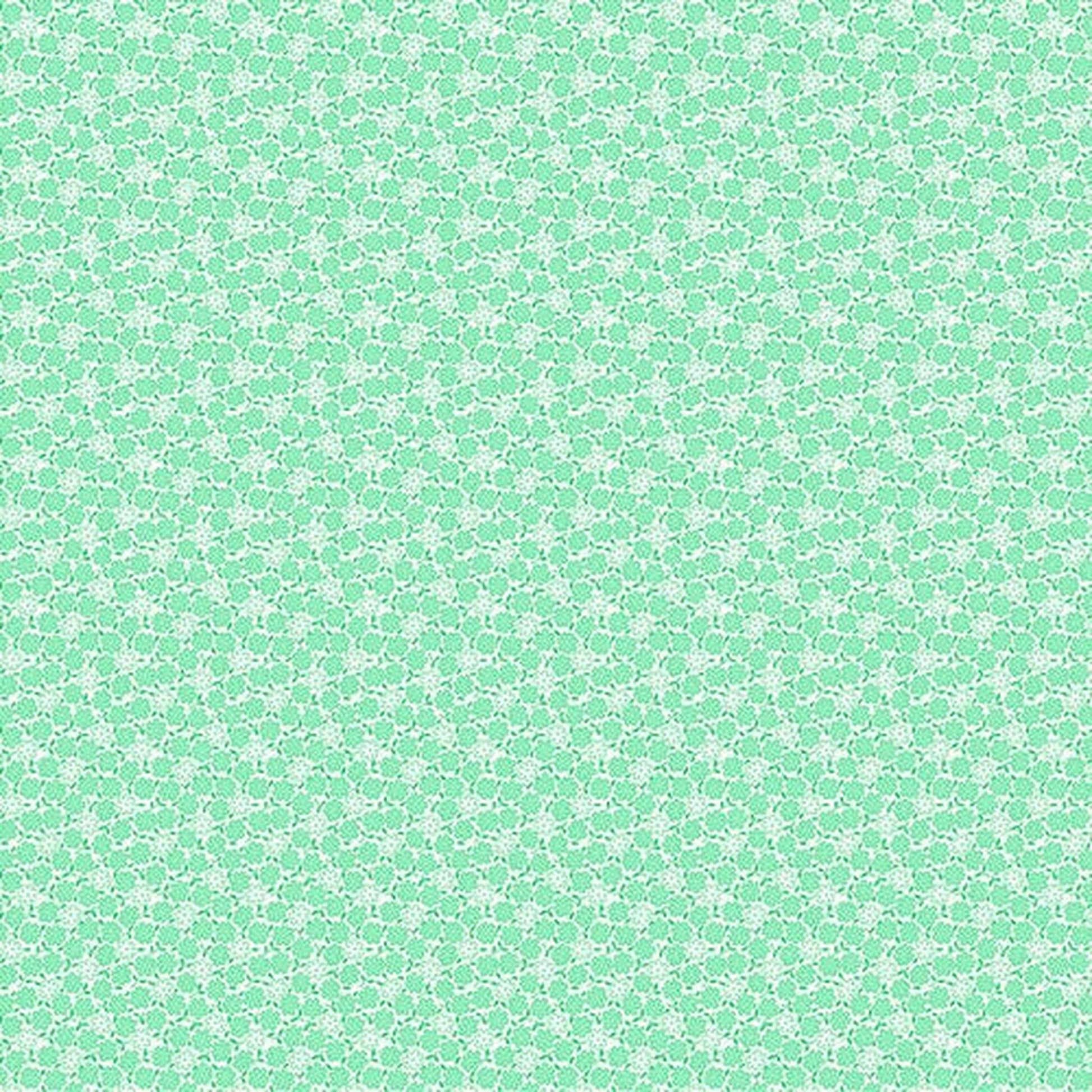 Nana Mae 7 by Henry Glass - Small Flowers - Green