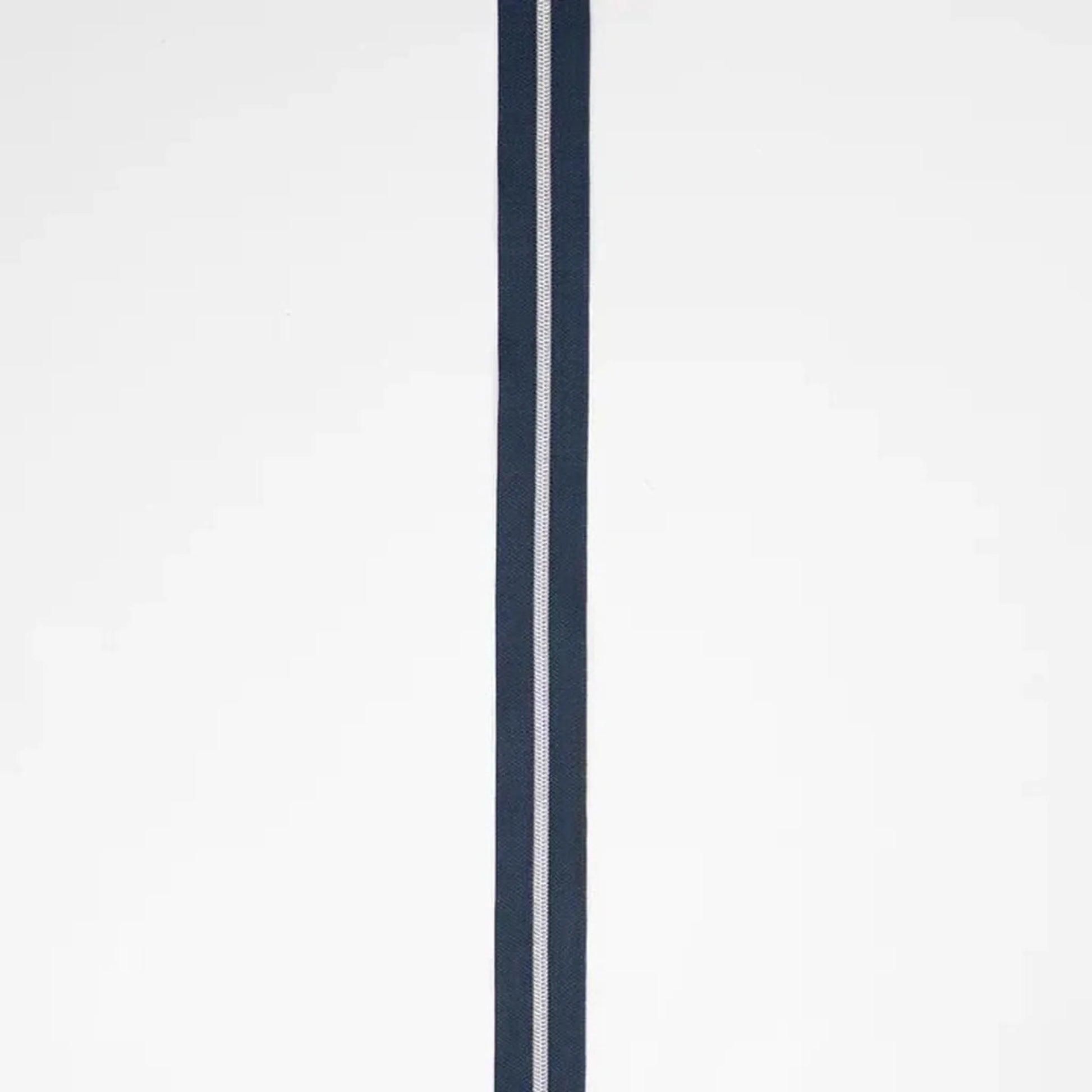 Navy Nylon Coil Zipper #3 - Nickel