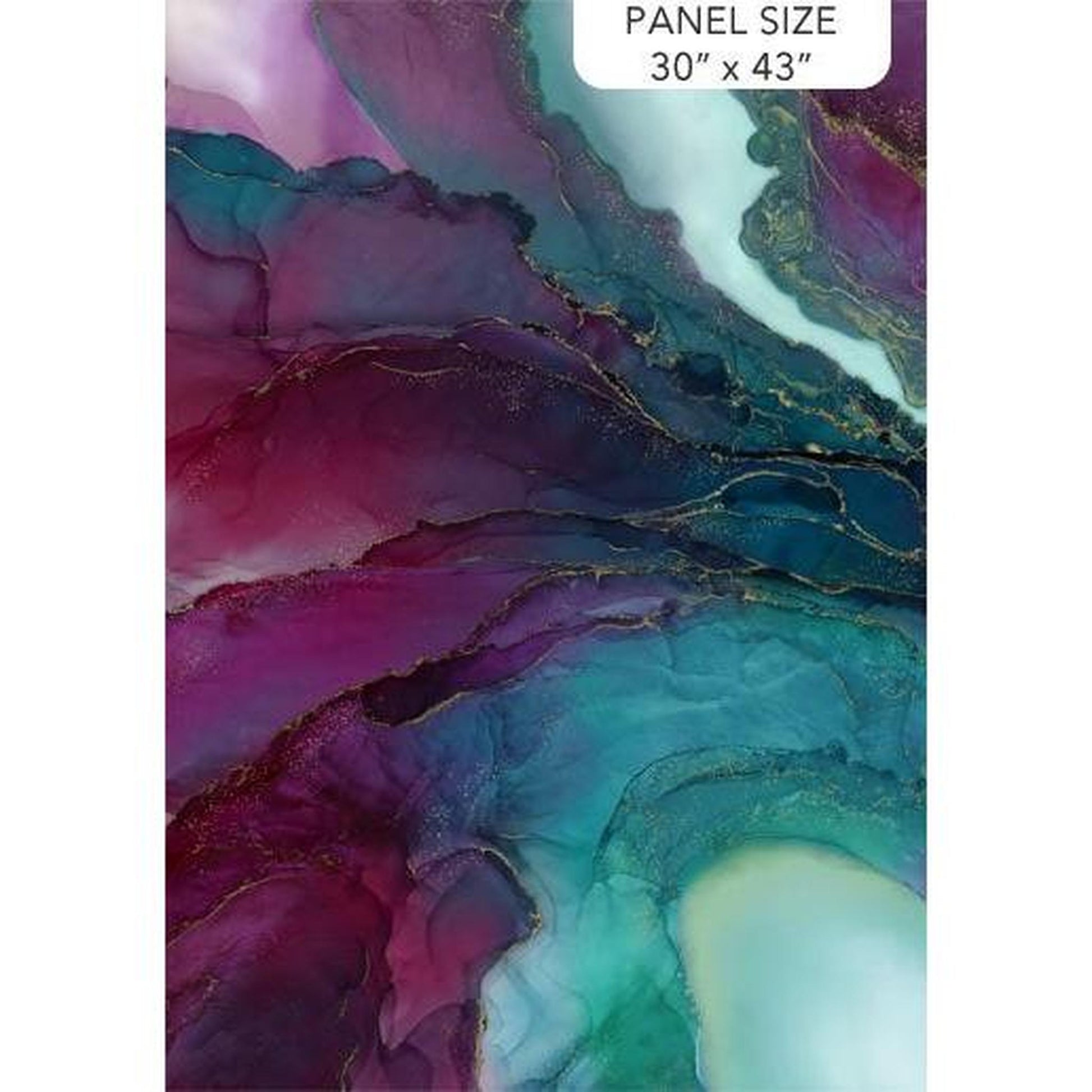 Northcott Midas Touch Plum/Teal Panel - 30" x 43"