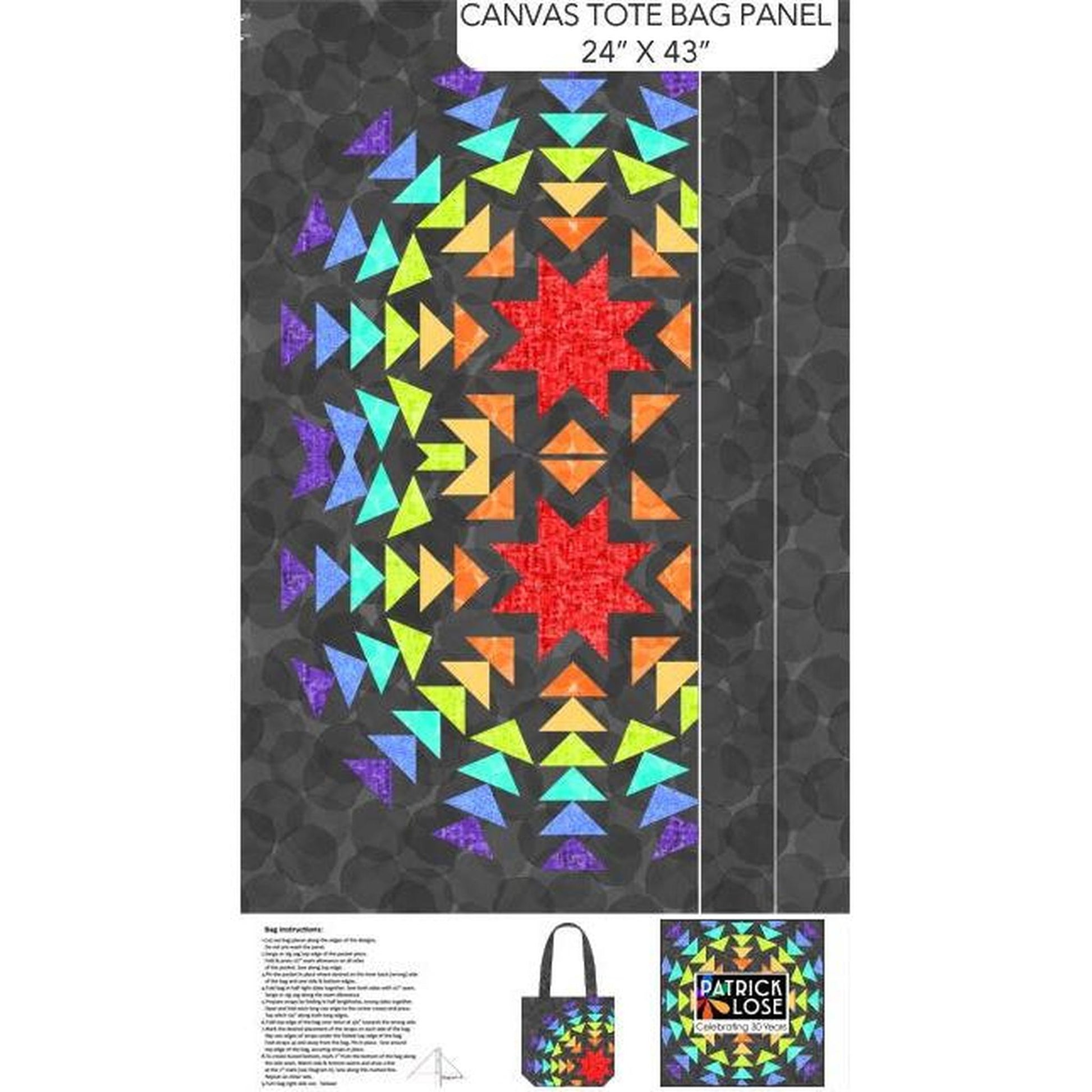 Northcott Tonal Trios - 30th Anniversary Tote by Patrick Lose (24" x 43")