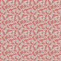 Oh What Fun Holly Flowers Red by Poppie Cotton