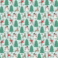 Oh What Fun Skating Deer Blue by Poppie Cotton