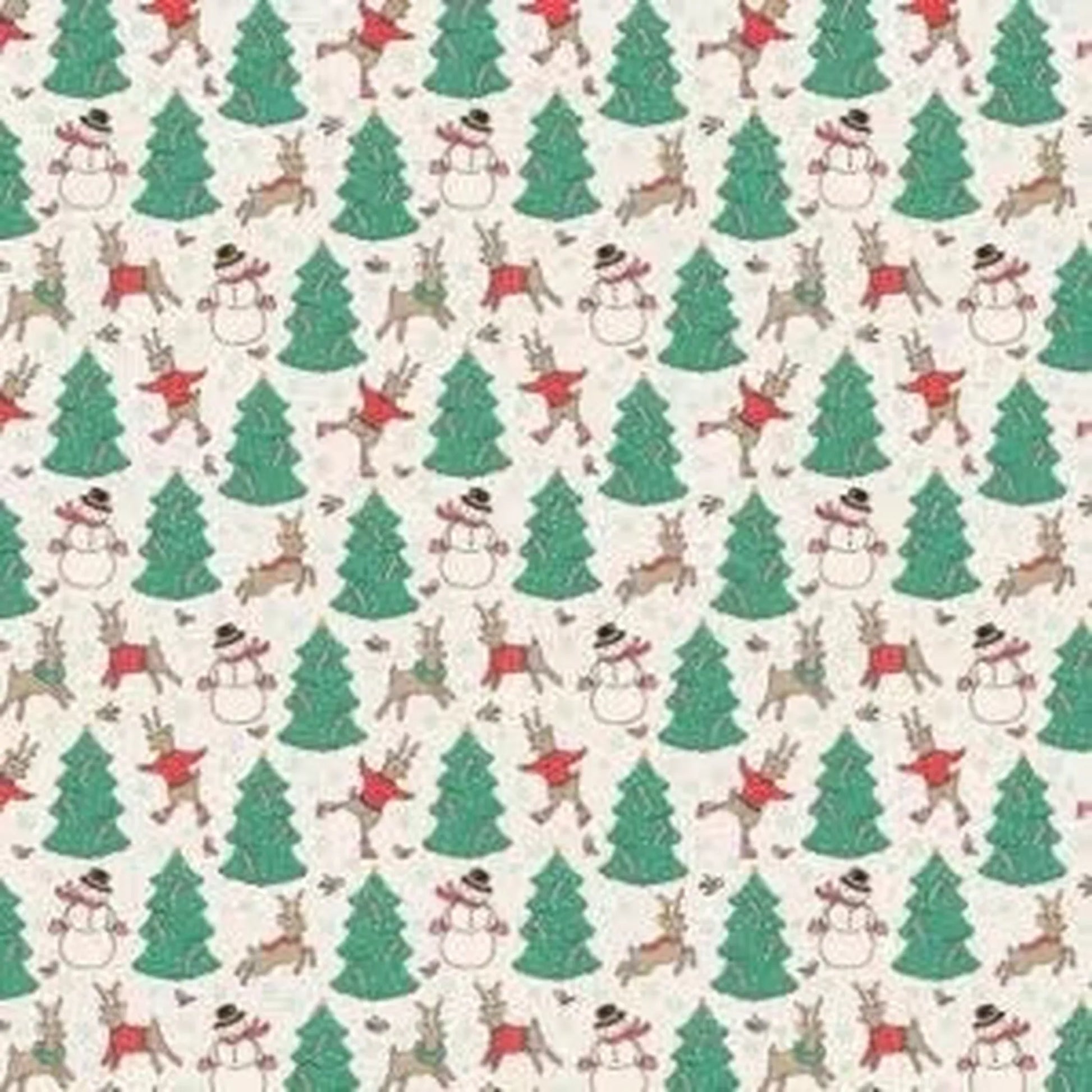 Oh What Fun Skating Deer Natural by Poppie Cotton