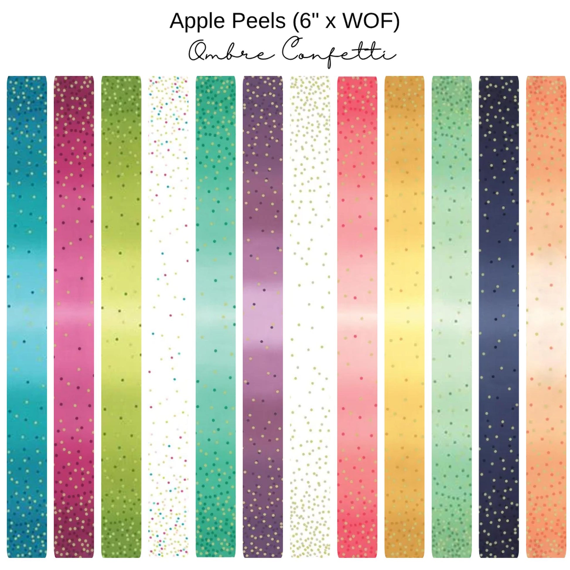 6" Apple Peel (12) - Ombre Confetti