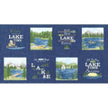 On Lake Time by Deb Strain - Deep Water Panel (24" x 44")