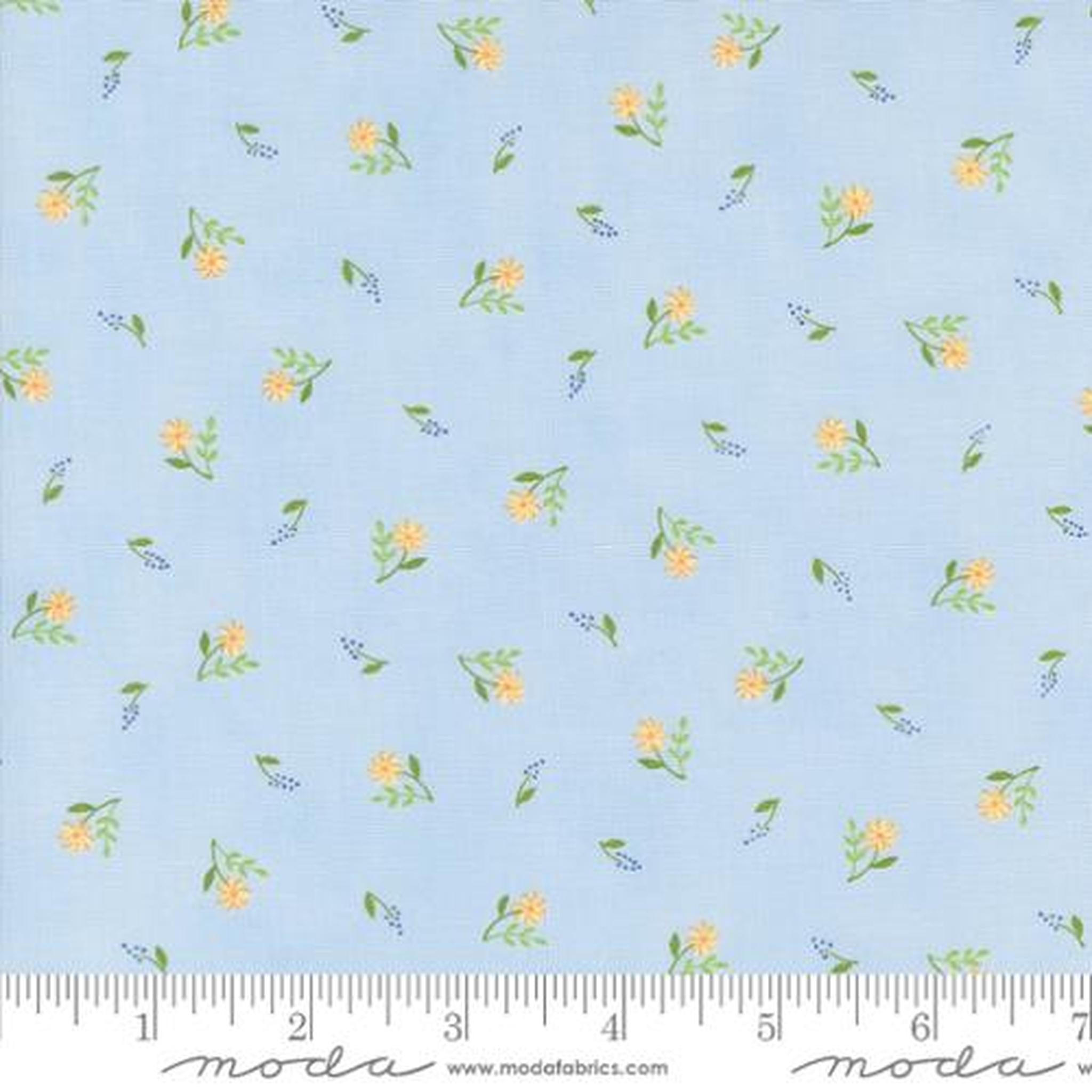 On Lake Time by Deb Strain - Flowers & Shore: Sky Blue