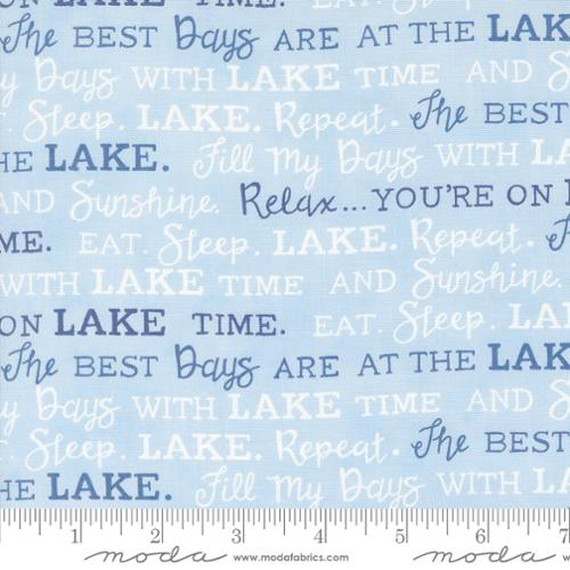 On Lake Time by Deb Strain - Lake Words: Sky Blue