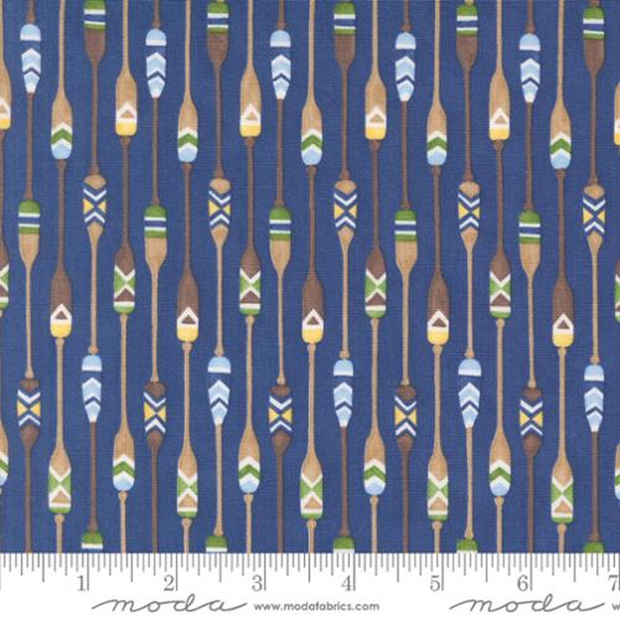 On Lake Time by Deb Strain - Patterned Paddles: Deep Water