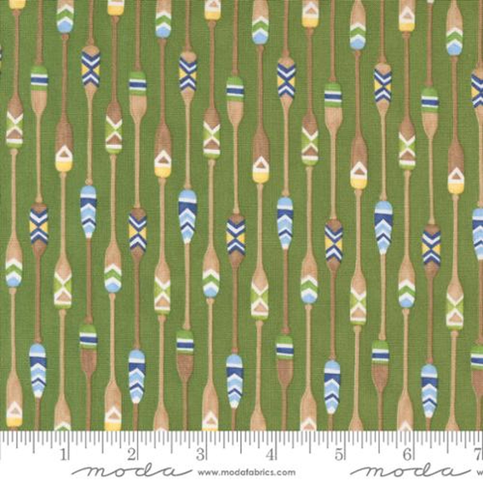 On Lake Time by Deb Strain - Patterned Paddles: Evergreen