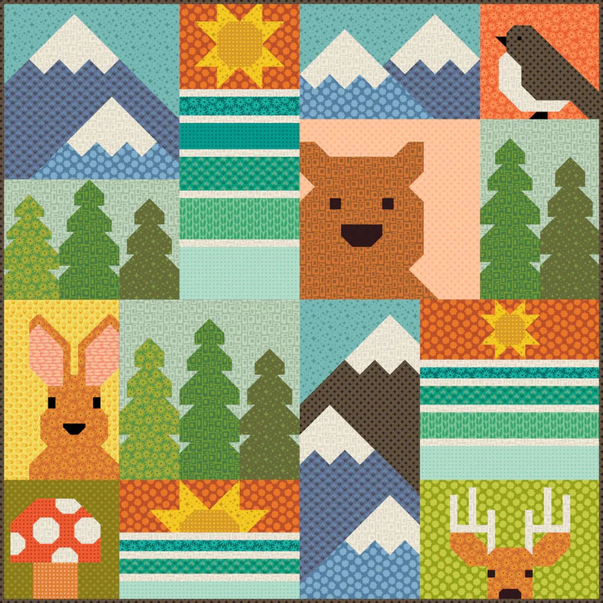 Outdoors Quilt Kit by Elizabeth Hartman - Small - 40" x 40"