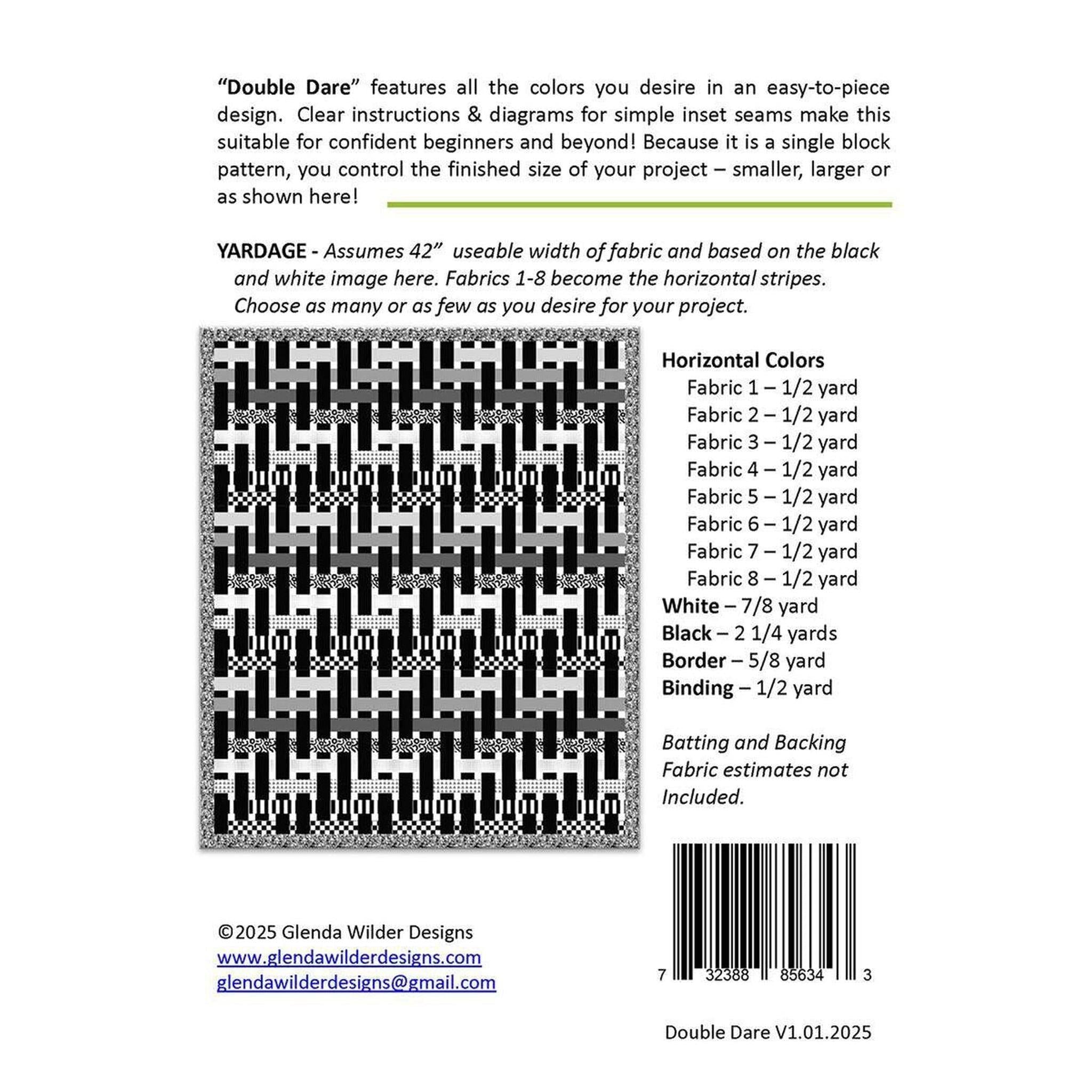 Pattern: Double Dare Quilt Pattern