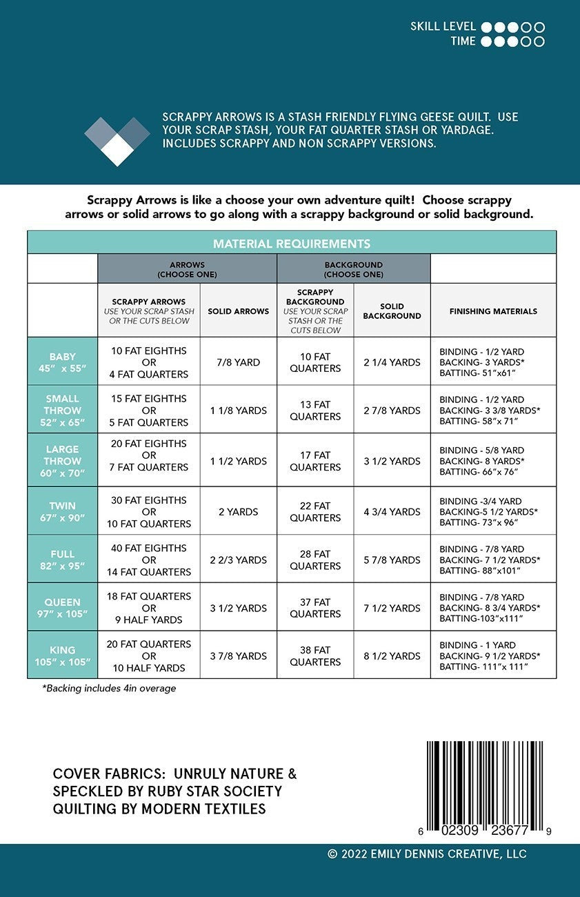 Pattern: Scrappy Arrows Quilt Pattern by Emily of Quilty Love