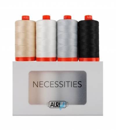 Aurifil Cotton Thread 50wt -Necessities Thread Collection - 4 Large Spools