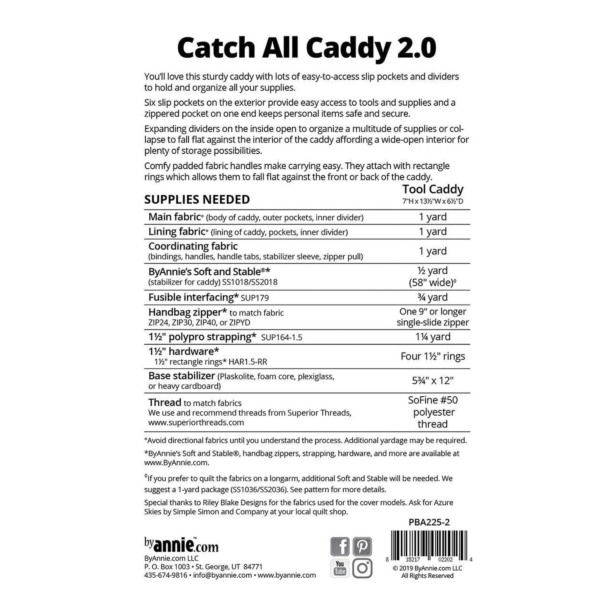 Pattern: byAnnie's Catch All Caddy 2.0