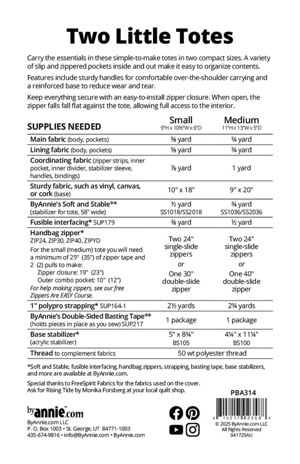 Pattern: byAnnie Two Little Totes