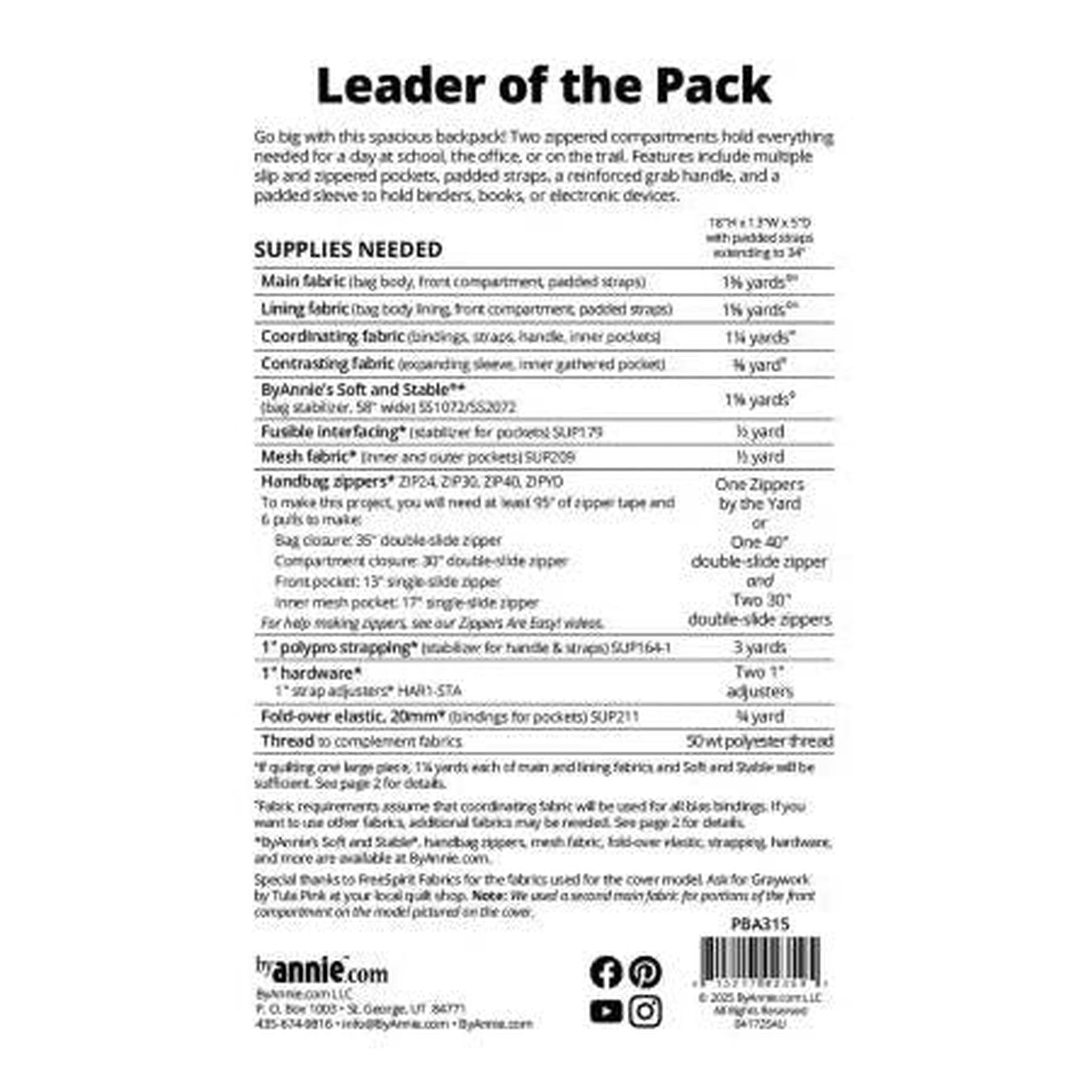 Pattern: byAnnie's Leader of the Pack