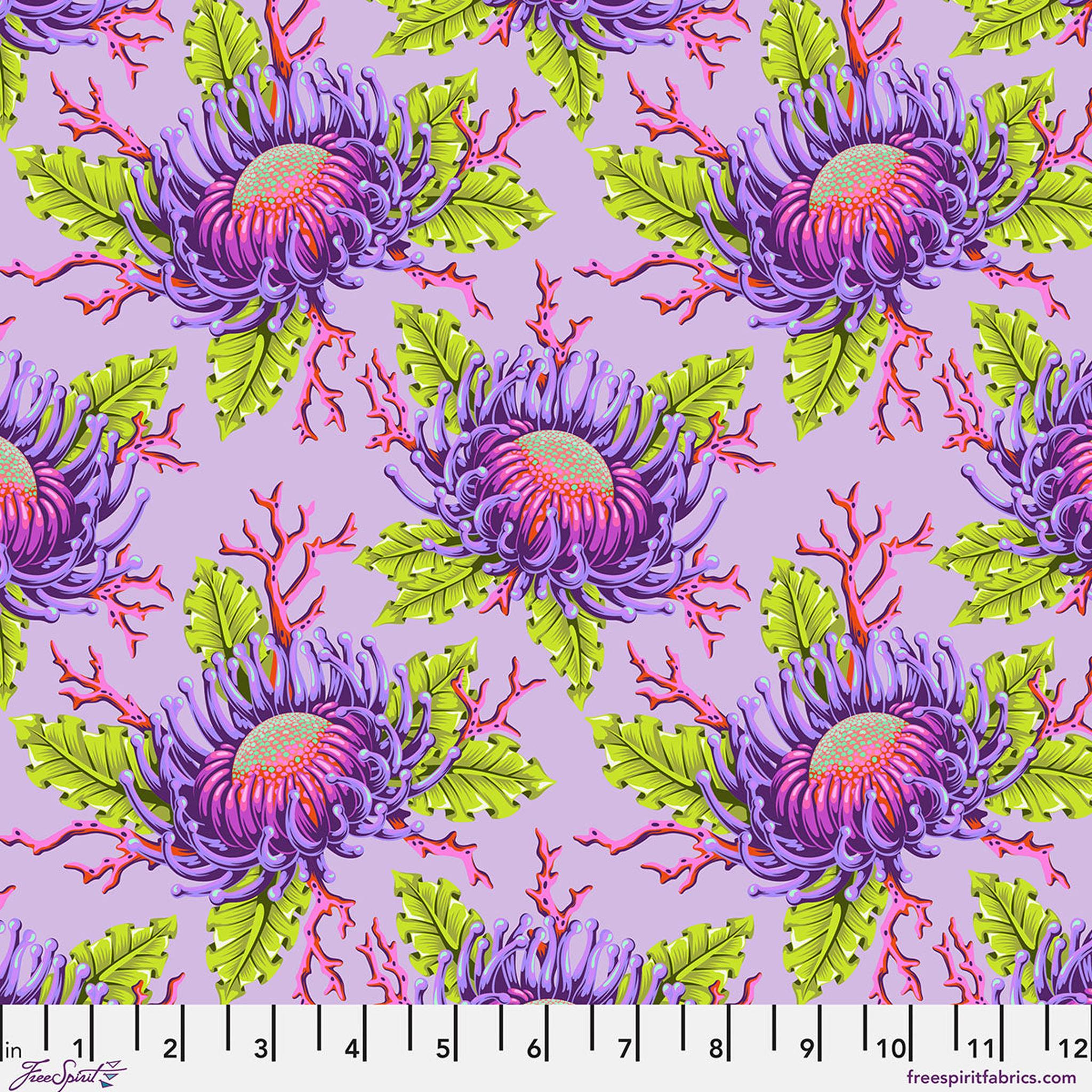 Floral Reef by Tula Pink - Friends & Anemones - Ultraviolet