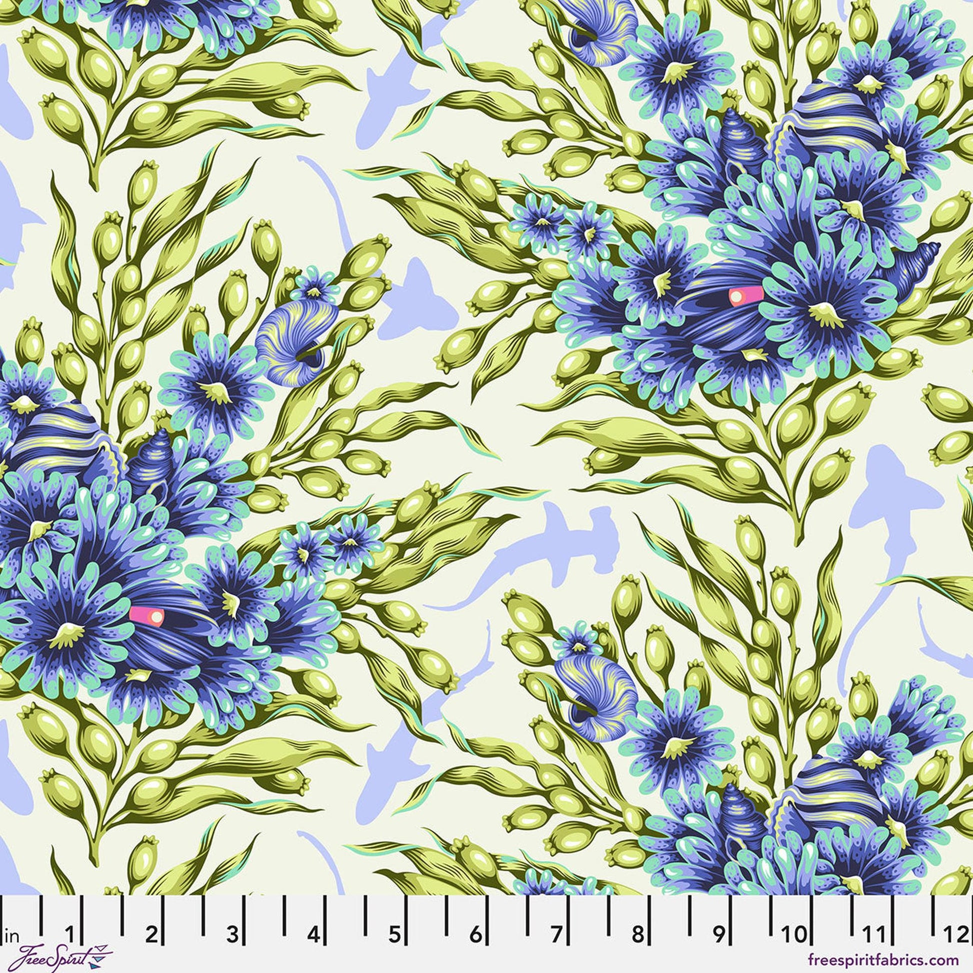 Floral Reef by Tula Pink - Shadow Sharks - Marine