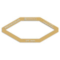 Paper Pieces: Elongated Hexagon 2" - Windowed Cutting Template