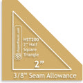 Paper Pieces: Half Square Triangle 2" - Windowed Cutting Template