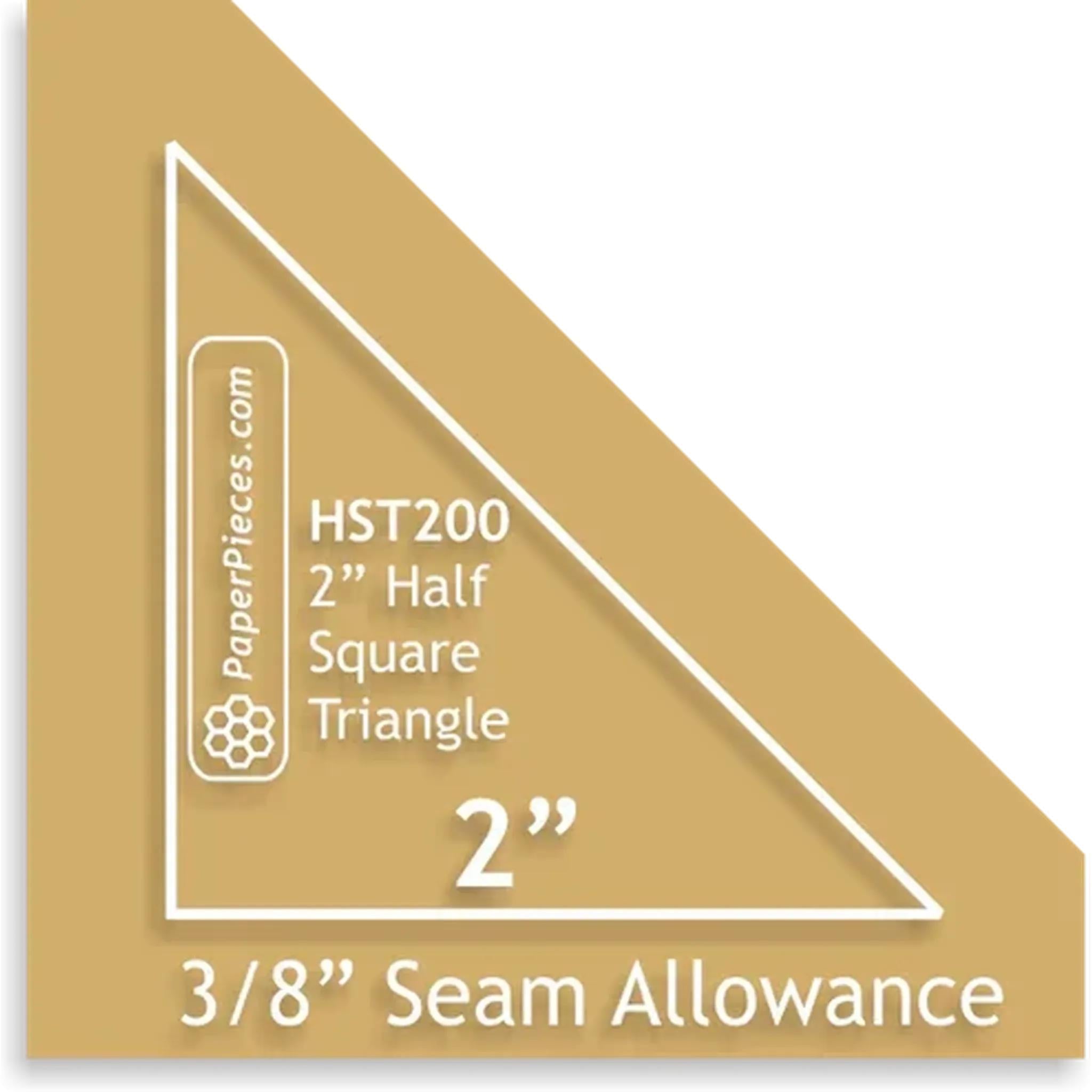 Paper Pieces: Half Square Triangle 2" - Windowed Cutting Template