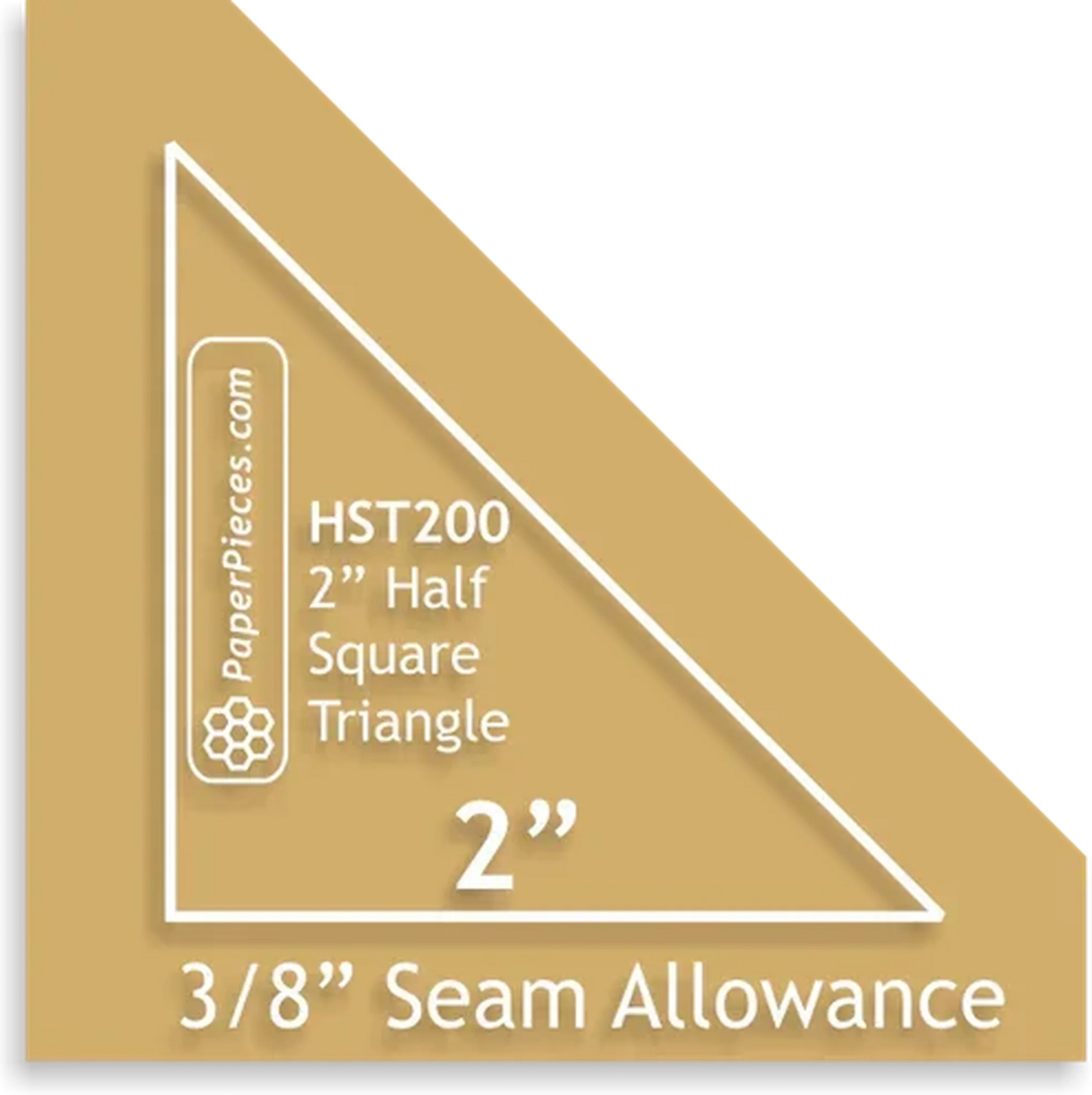 Paper Pieces: Half Square Triangle 2" - Windowed Cutting Template