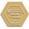 Paper Pieces: Hexagon 1" - Windowed Cutting Template