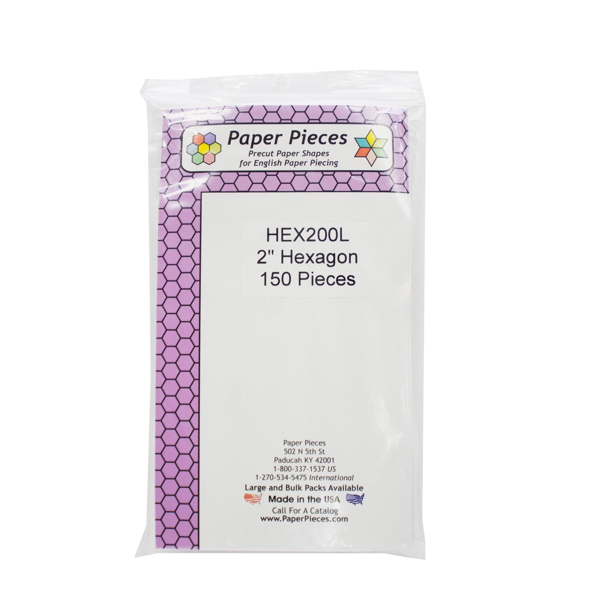 Paper Pieces: Hexagon Large Pack 2" (150 pieces)