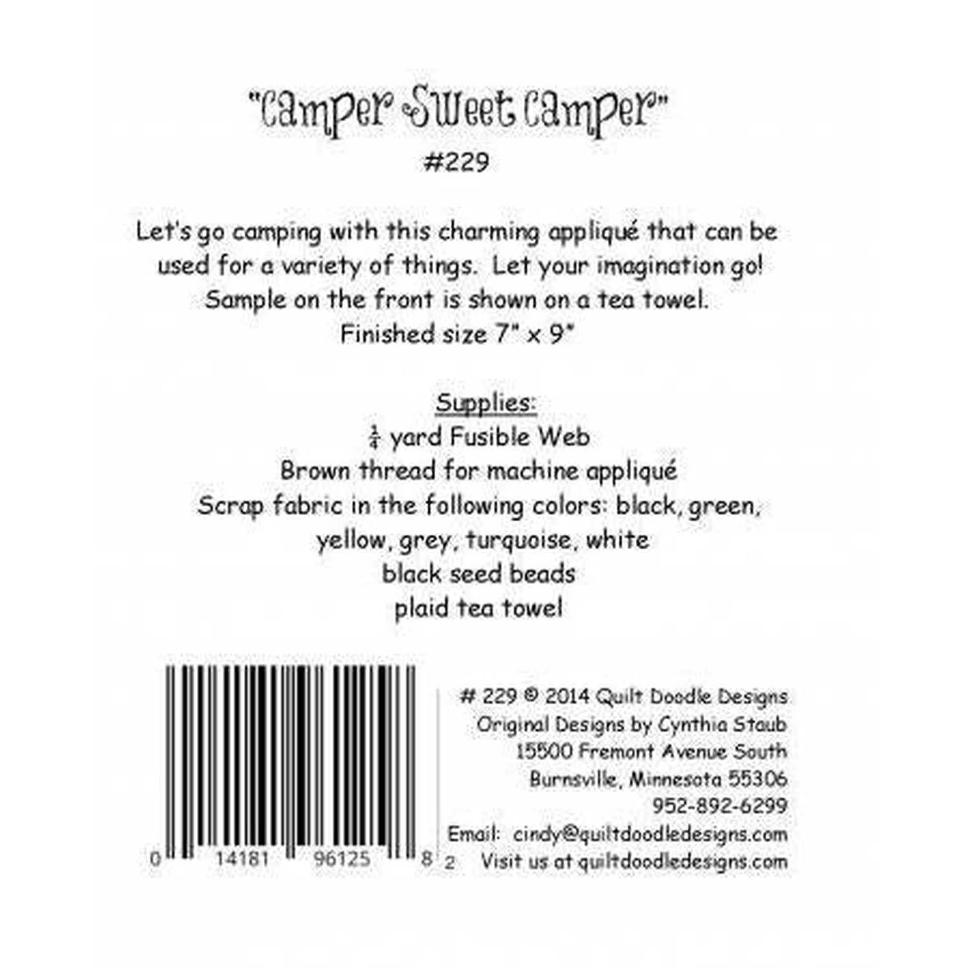 Pattern: Camper Sweet Camper