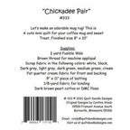 Pattern: Chickadee Pair Mug Rug