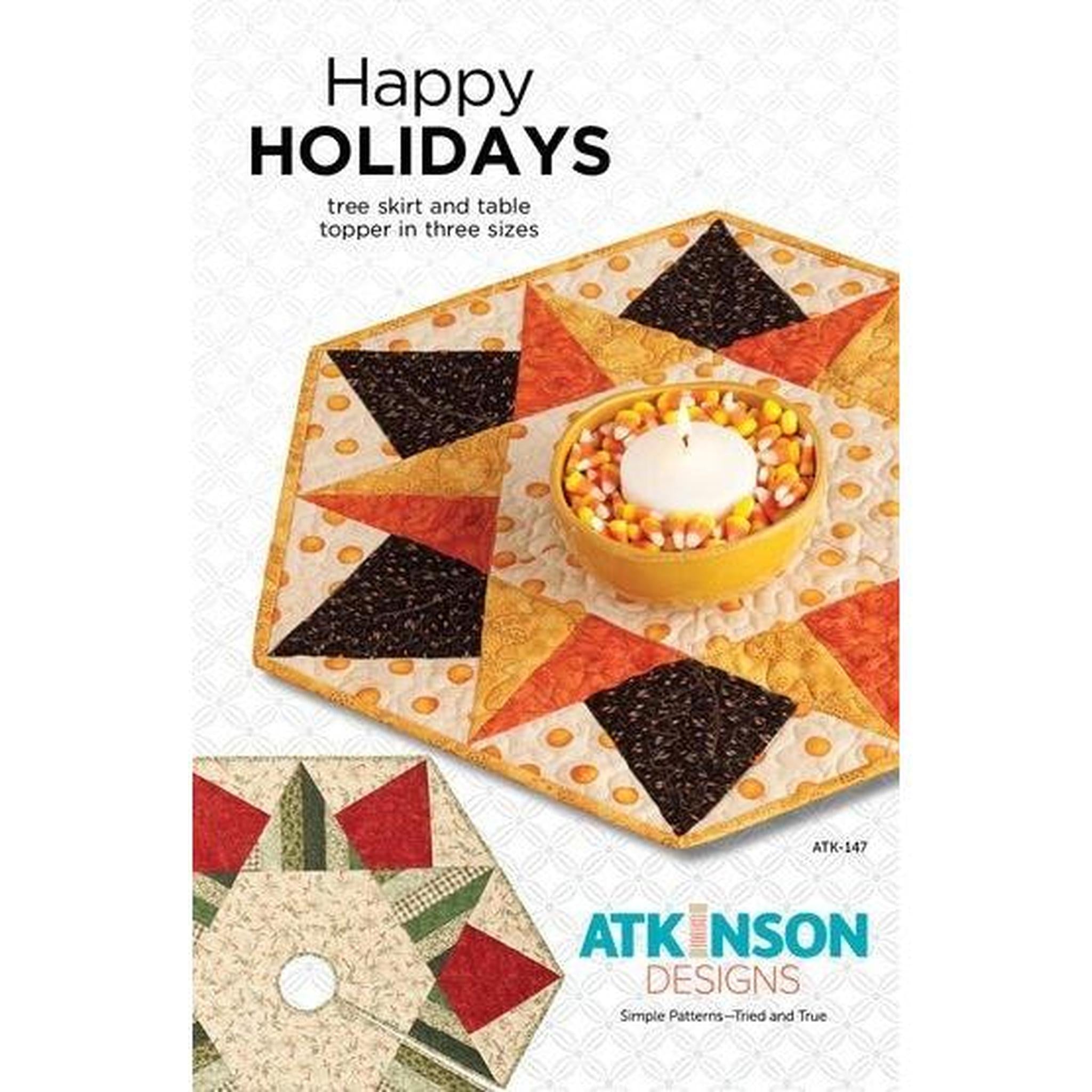 Pattern: Happy Holidays Tree Skirt and Table Topper