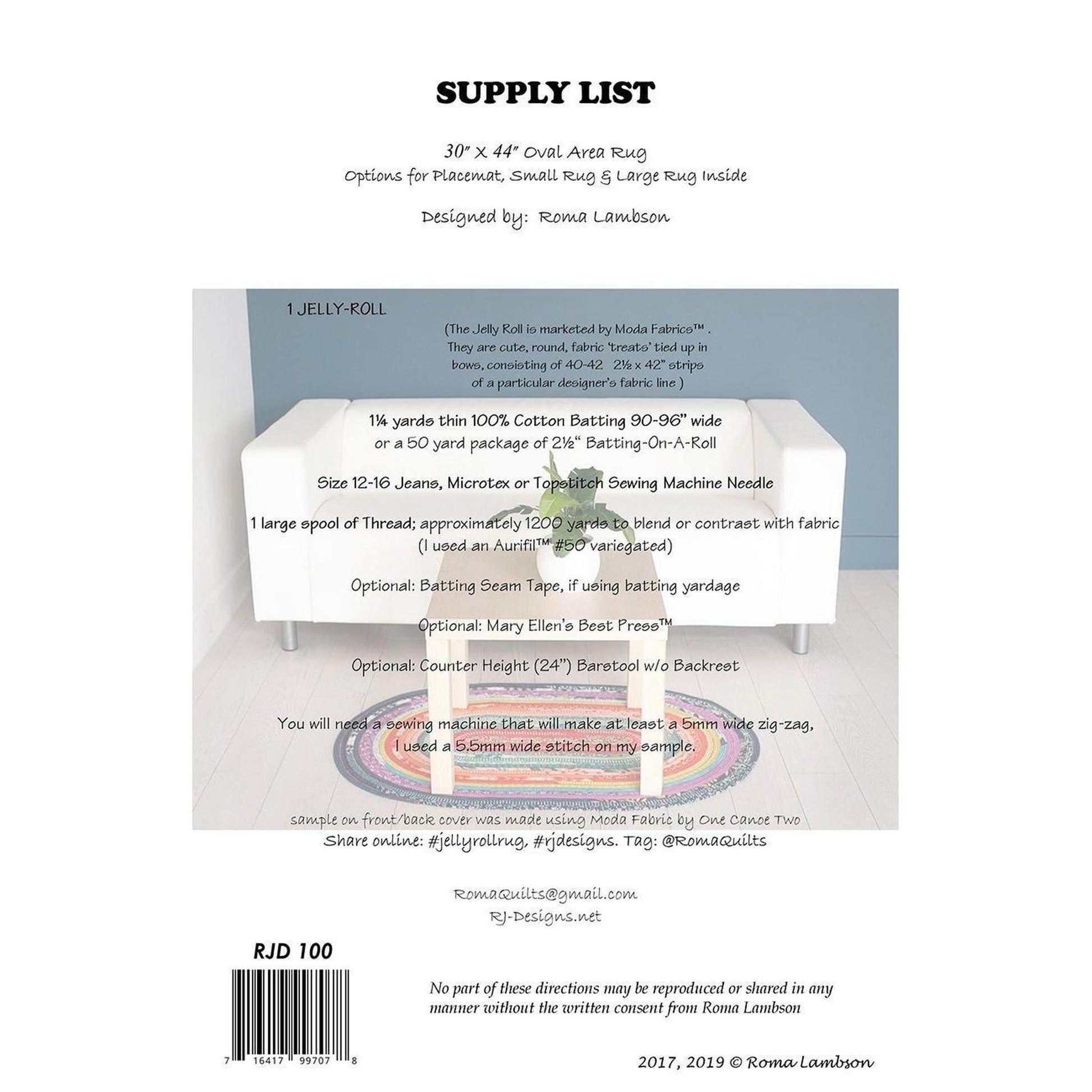 Pattern: Jelly-Roll Rug