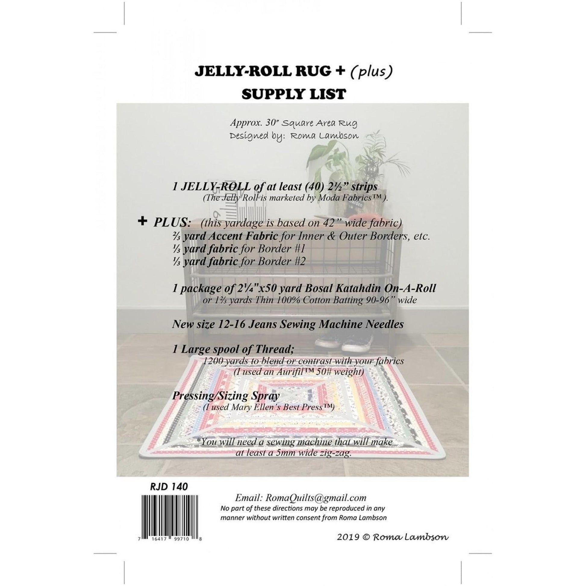 Pattern: Jelly Roll Rug Plus