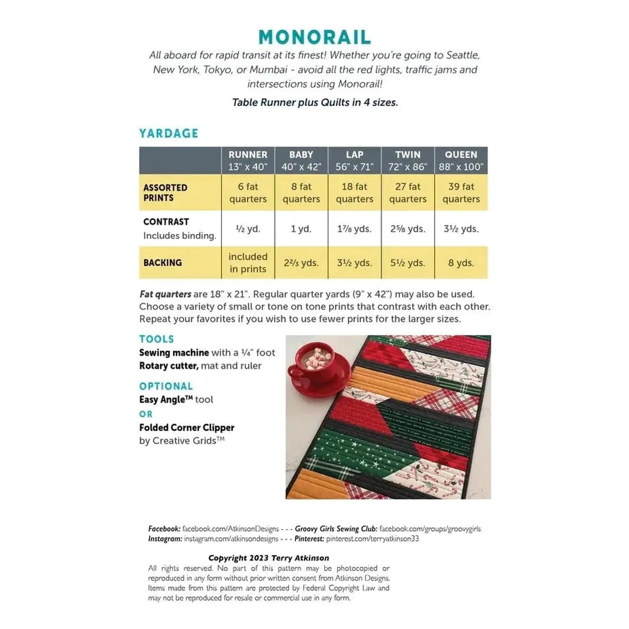 Pattern: Monorail by Atkinson Designs