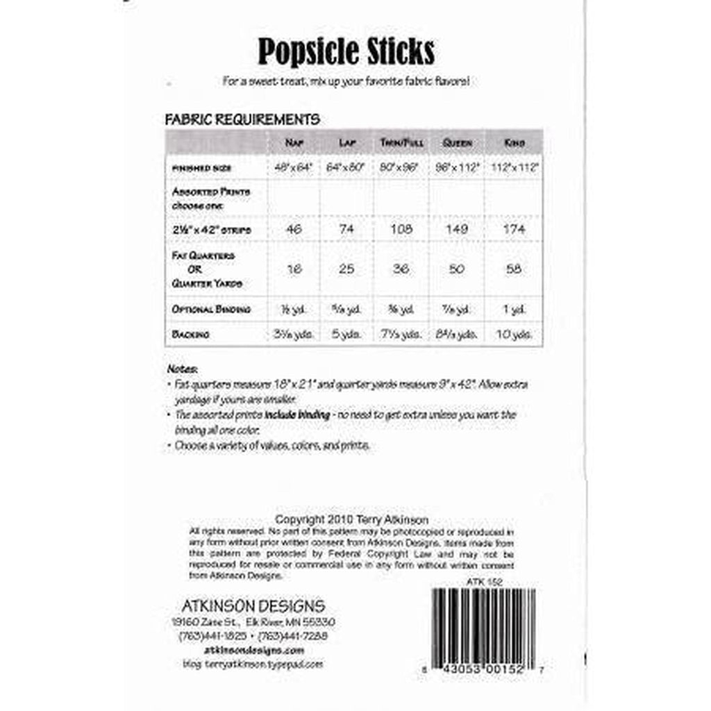 Pattern: Popsicle Sticks